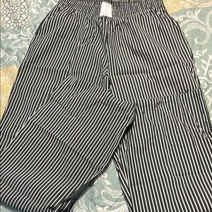 Striped Black and White Women's Pants